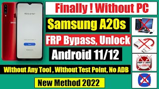 Samsung A20s FRP Bypass Android 11/12 without Pc | New Method