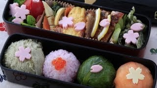 お花見弁当レシピ Hanami Bento Recipe　【簡単かわいいキャラ弁の作り方】