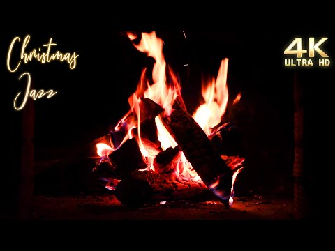 4K Christmas Fireplace Jazz Music 🔥 Christmas Jazz & Warm Crackling Fireplace Christmas Ambience 🎄