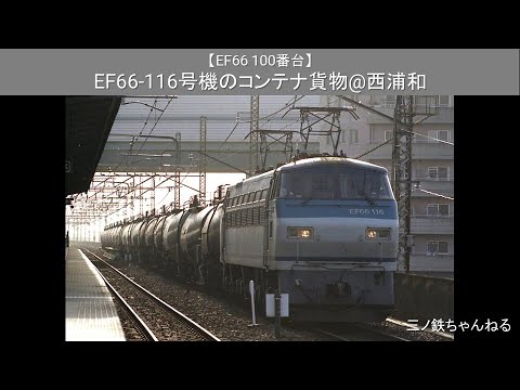 【EF66 100番台】 EF66-116号機牽引のコンテナ貨物@西浦和（2004年）