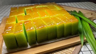 蒸焦糖班兰木薯糕 | 超好吃的糕点 赶快做起来| Steamed Caramel Pandan Tapioca Cake | Kuih Bingka Pandan