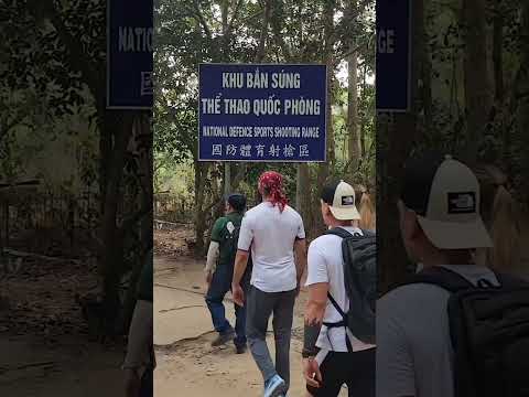 Shooting an AK47 - Cu Chi Tunnel Gun Range - Saigon.CreateTravel.tv