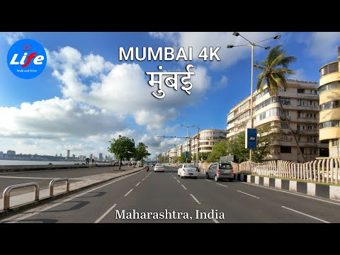 Marine Drive Mumbai 4K Drive | Scenic Coastal Route & Sky Views | India HDR