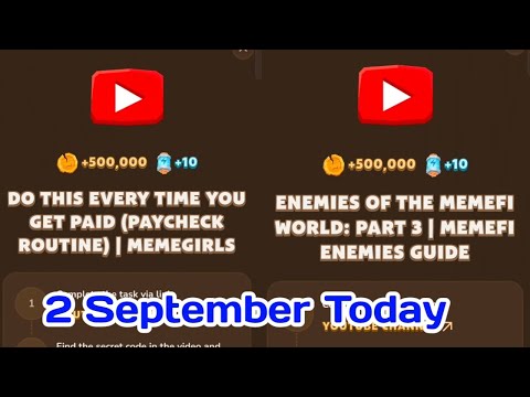 memefi video code | memefi combo today | 2 September memefi video code | memefi secret combo