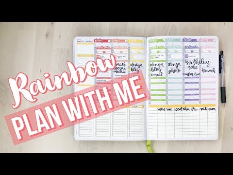 Rainbow Plan With Me! | Passion Planner