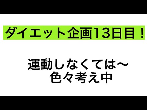 【ダイエット】ダイエット企画13日目#13