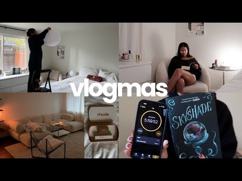 preparing for winter + replacing my screen time with reading | vlogmas day 1 ❄️🎄