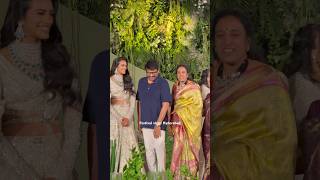 Mega Star Chiranjeevi at PV Sindhu Reception | PV Sindhu weds Venkata Datta Sai #pvsindhu #viral