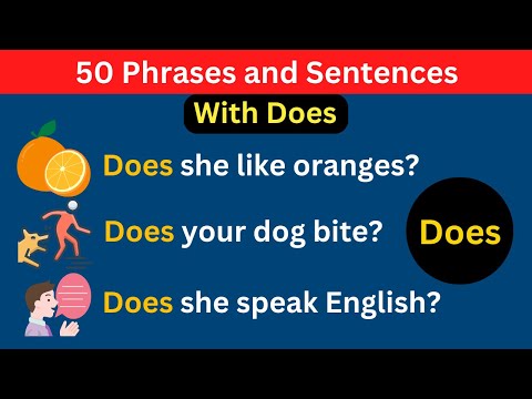 50 English Phrases With Does | Common English Sentences | English Speaking Practice