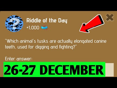 Riddle Of The Day Zoo 26 December | Zoo Riddle Of The Day Code | 26 December Riddle zoo