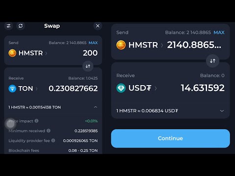 Hamster Tonkeeper Withdrawal | How to Swap HSMTR token to USDT or TON on Tonkeeper