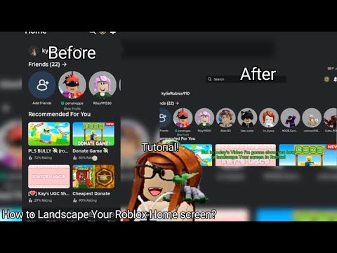 How to landscape Your Roblox Home screen  {{Easy Tutorial}}.  •||check Description!||•