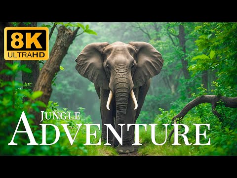 Jungle Adventure 8K ULTRA HD🐅Relaxing Landscape Movie With Soothing Music