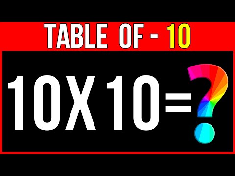 Table of 10 | Multiplication Tables for Kids | Math Tables