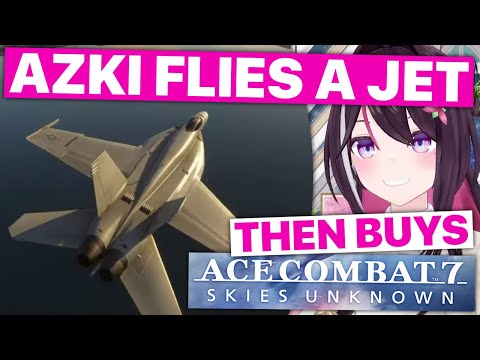 AZKi Flies A Jet Fighter & Considers Playing Ace Combat 7 (Hololive) [Eng Subs]