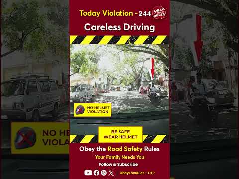 TODAY VIOLATION - 244  Protect Your Ride with Helmet #otr #chennaitrafficpolice #obeytherules