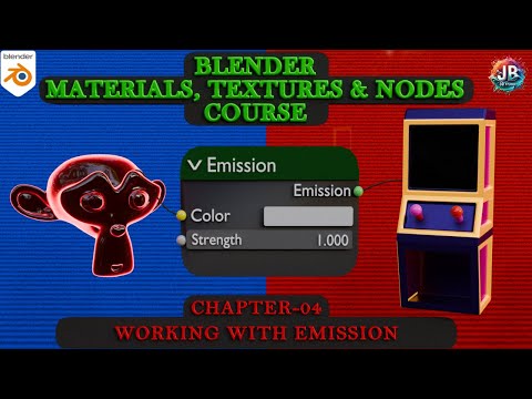 Blender Materials, Textures & Nodes Course: Chapter-4: Working with Emission #blender #b3d #3d