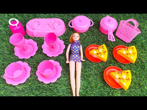 Unboxing Miniature Plastic Full Kitchen Set Collection Toy Cooking Game | Kitchen Set | @Dolliyon