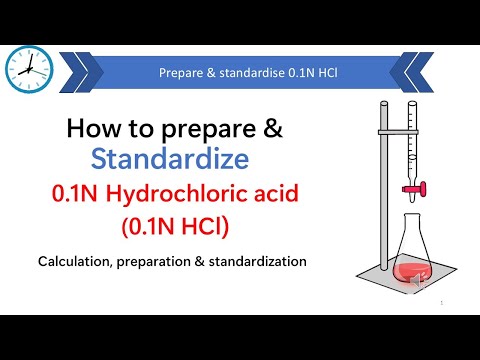 How to prepare and standardize 0.1 N HCL | Standardization of 0.1N hydrochloric acid