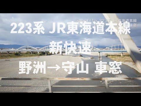 JR東海道本線 223系 新快速 野洲→守山 車窓