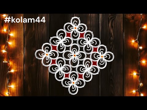 #44 Simple diwali special kolam 😊 | easy and simple kolam