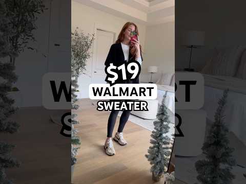 $19 WALMART SWEATER 🖤 #walmarthaul #ootd #walmartclothing #fashion #walmart