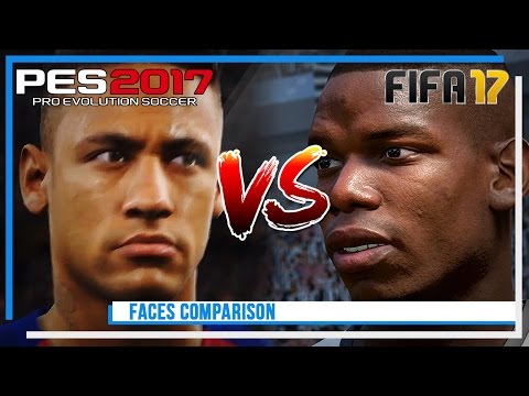 PES 2017 vs Fifa 17 Faces Comparison