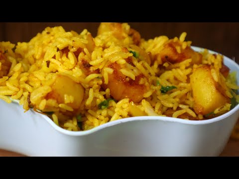 potato rice - Lunch box recipe - Easy&Tasty&quick lunch box recipe - aloo fried rice recipe