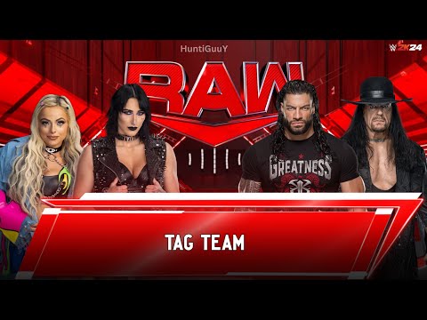 Liv Morgan & Rhea Ripley  vs. Undertaker & Roman Reigns - Tag Team Match | Intergender Match