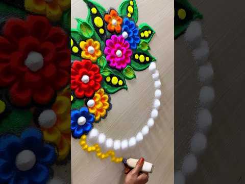 Rangoli designs for beginners #rangoli#rangolidesigns#rangoliforbeginners#shorts