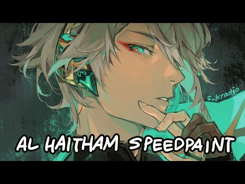 genshin impact - alhaitham speedpaint (photoshop)