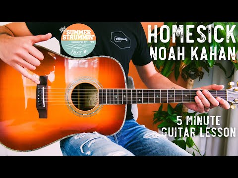 Homesick Noah Kahan Guitar Tutorial // Homesick Guitar Lesson #1032