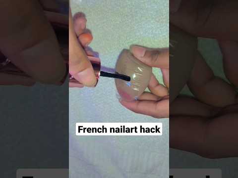 french nailart hack with beauty blender #shorts #hacks #nailart #nails #ytshorts