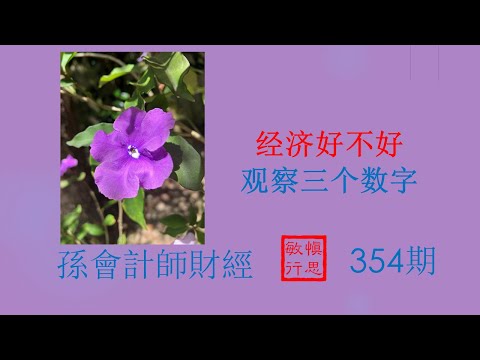 【孫會計師財經周刊】 第354 期 #经济好不好， 观察三个数字 #房价，菜价，汇率