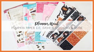 Planner Haul | Pumpkin Paper Co, Sadie's Stickers & More (Someone needs to take my debit card away!)