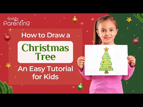 Easy Christmas Tree Drawing | How To Draw A Christmas Tree Easy Step by Step | Christmas Drawing