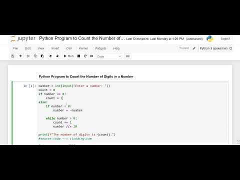 Day 4 : Python Program Count the Number of Digit in a Number