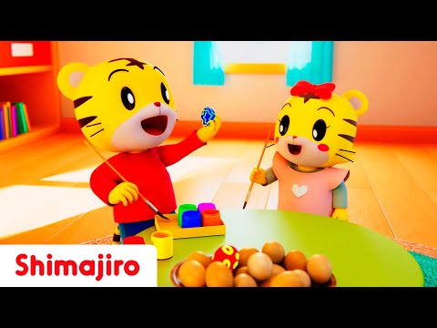 Colouring Easter Eggs! 🐰🥚🎨🖌️ | Celebrating Easter with Shimajiro | Songs for Kids