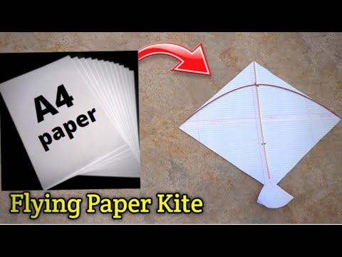 How to make kite🔥 how to make note book paper kite🔥A4 paper kite🔥