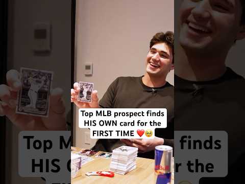 MLB prospect pulls his OWN CARD for FIRST TIME ❤️🥹