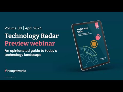 Tech Radar Vol. 30 — Eastern Webinar