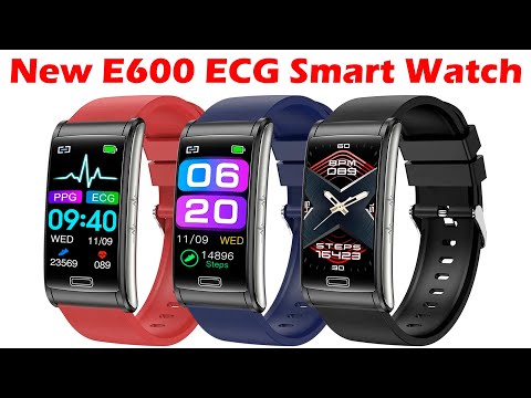 E600 ECG Smart Watch Men Non-invasive Blood Glucose Heart Rate Blood Pressure Monitor Sports Steps