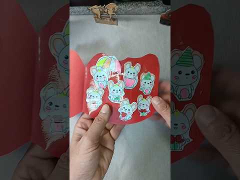 Cute Easy 🥰 Crafts Idea #5 | Diy Stickers Book 💕  #shortvideo #shorts #diy #fyp #art #christmas