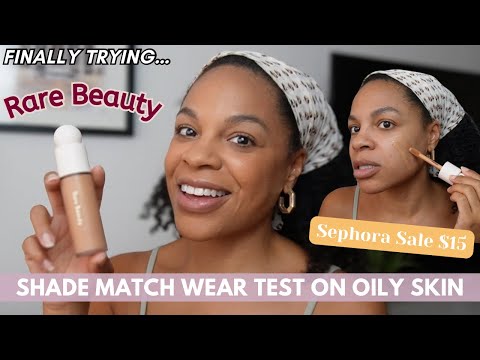 Rare Beauty Foundation WEAR TEST on Oily Skin | Shade 330N Full REVIEW #rarebeauty