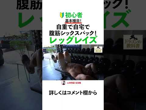 【腹筋】最強の筋トレ/腹筋トレーニング、レッグレイズ！初心者向け【山岸秀匡】