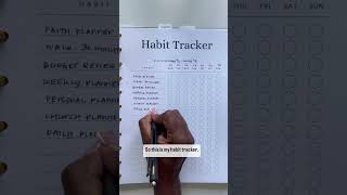 Use a Habit Tracker in your planner #planwithme #lifeorganization