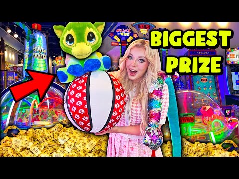 I WON THE BIGGEST PRIZE AT THIS HUGE ARCADE... (*NO WAY!*)