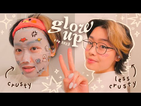 glowing up for 2023 ⋆｡°✩ hair transformation, new year resolutions, & apartment upgrades