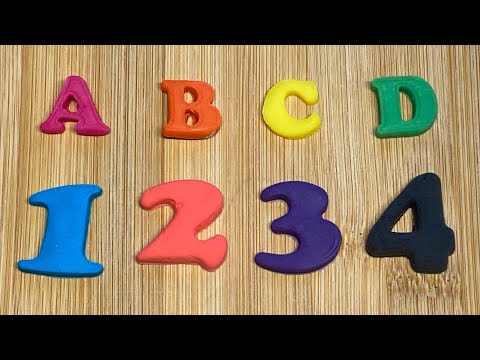 Learn Numbers and ABCD with Colorful Play-Doh Shapes | Toddler Learning Video