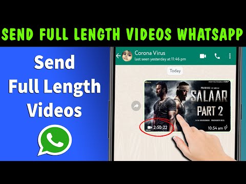 how to send full video on whatsapp | Long Video Send on WhatsApp 2024